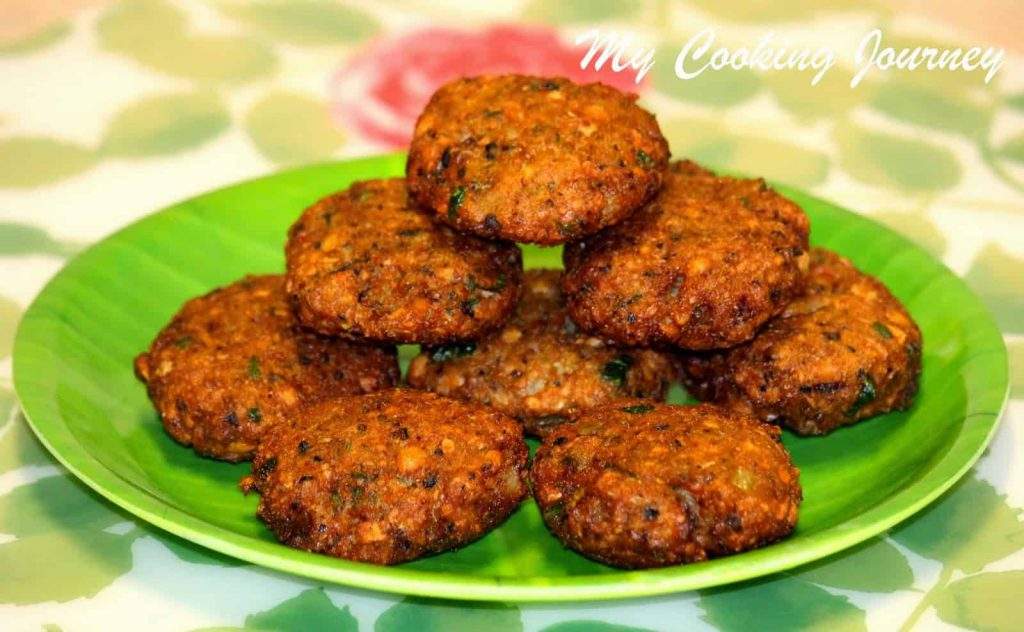 Lobia Vadai in a plate