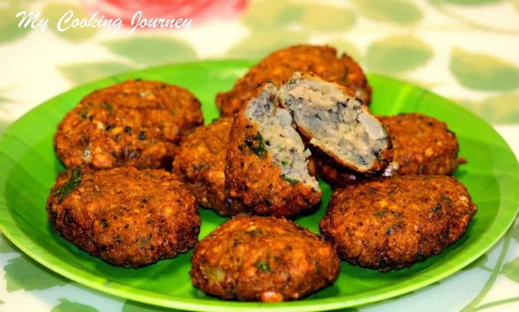 Lobia Vadai served in a plate