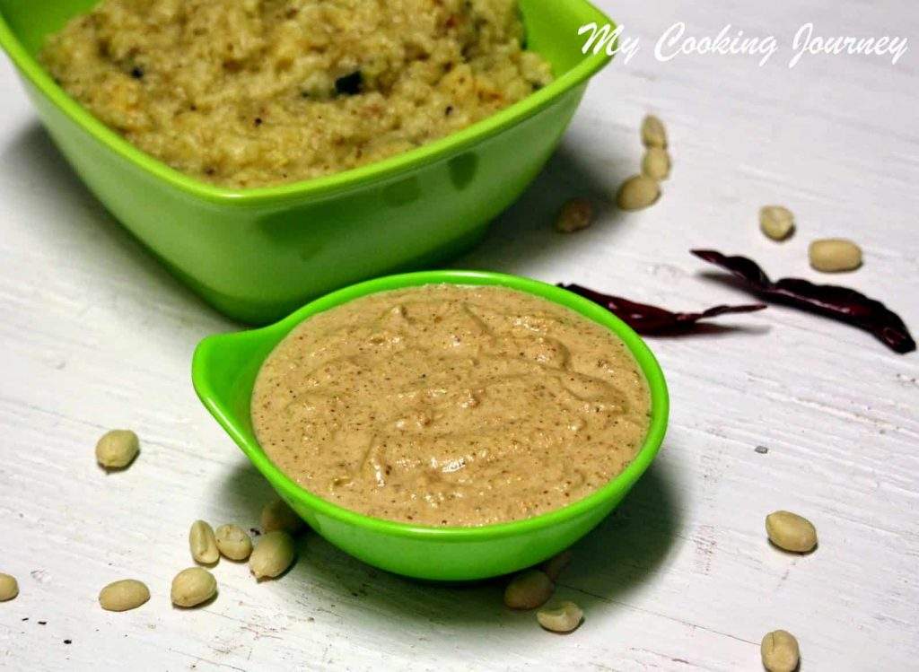 Peanut Chutney in a bowl