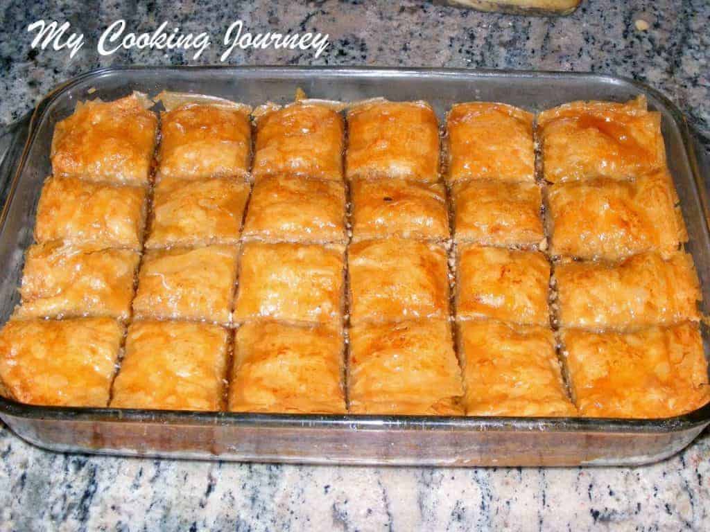 Baklava right off the oven 