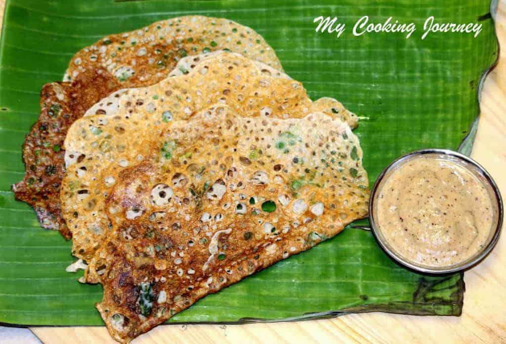 Oats Dosai is ready and served