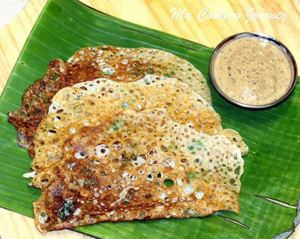 Oats Dosai with chatni