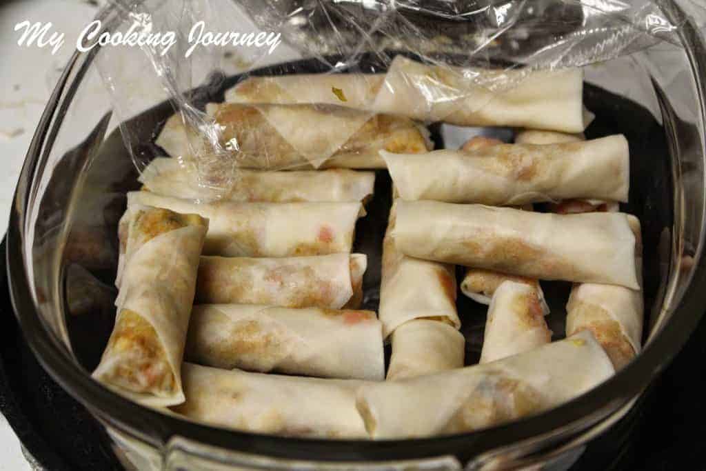 Spring Rolls shaped and ready to fry