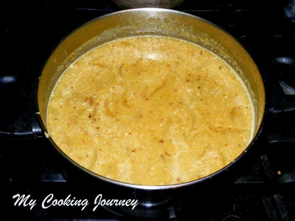 Adding dal and cooking