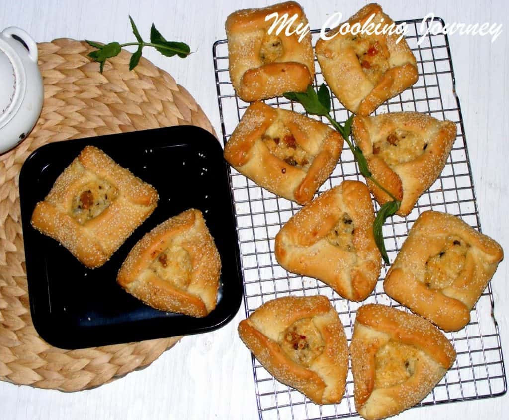 Cyprus Flaounes served in a tray