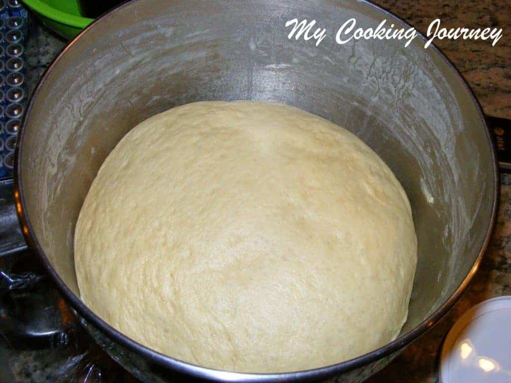 Place the dough in bowl for Savory Easter Pies