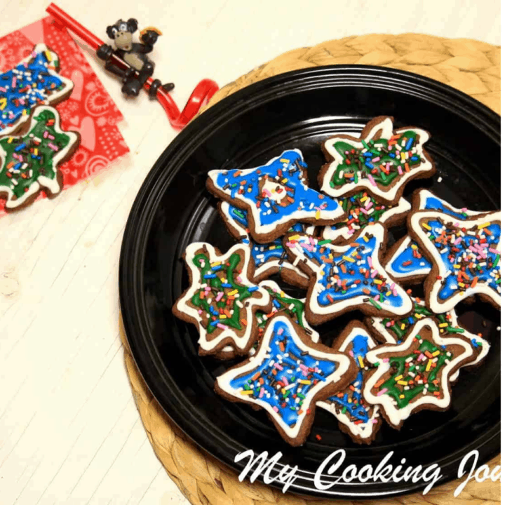 Iced Ginger Cookies in Plate