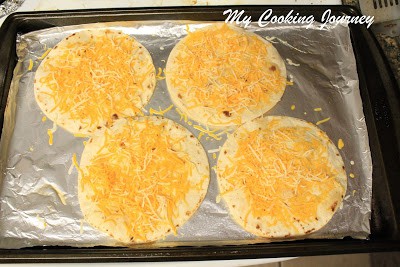 Assembled tortillas with Cheese 