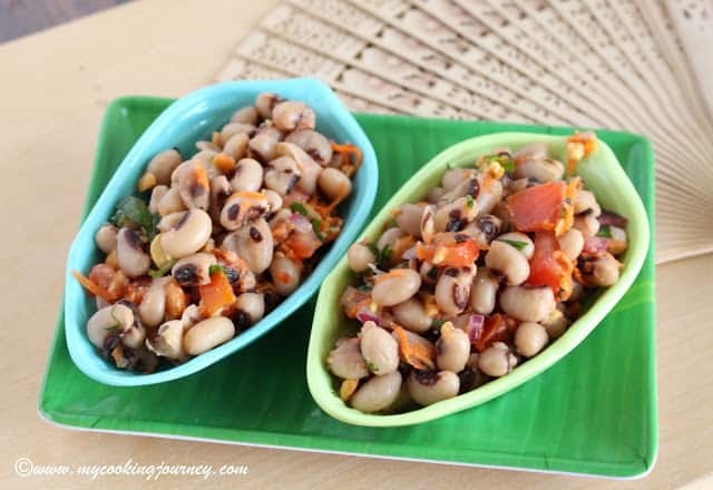 Black Eyed Peas Salad in a bowl.