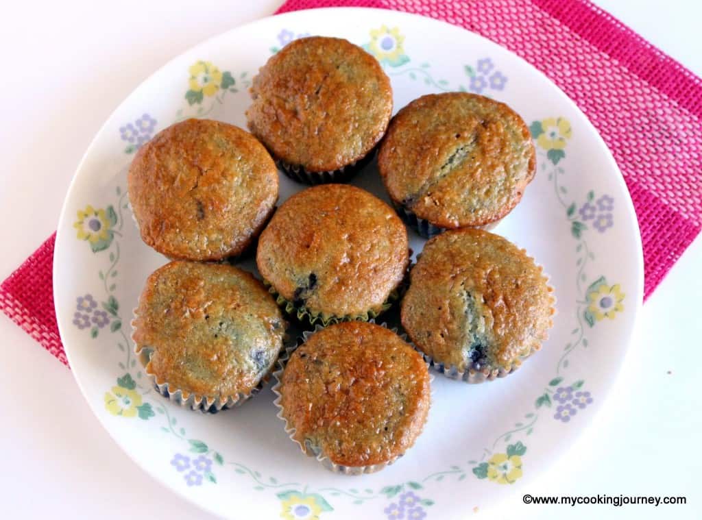 Blueberry Muffins in a Plate