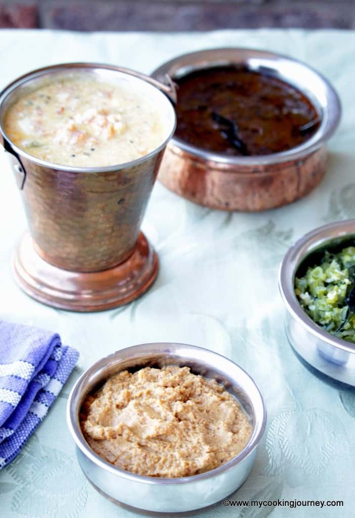 Paruppu Thuvayal served in a cup and bowl