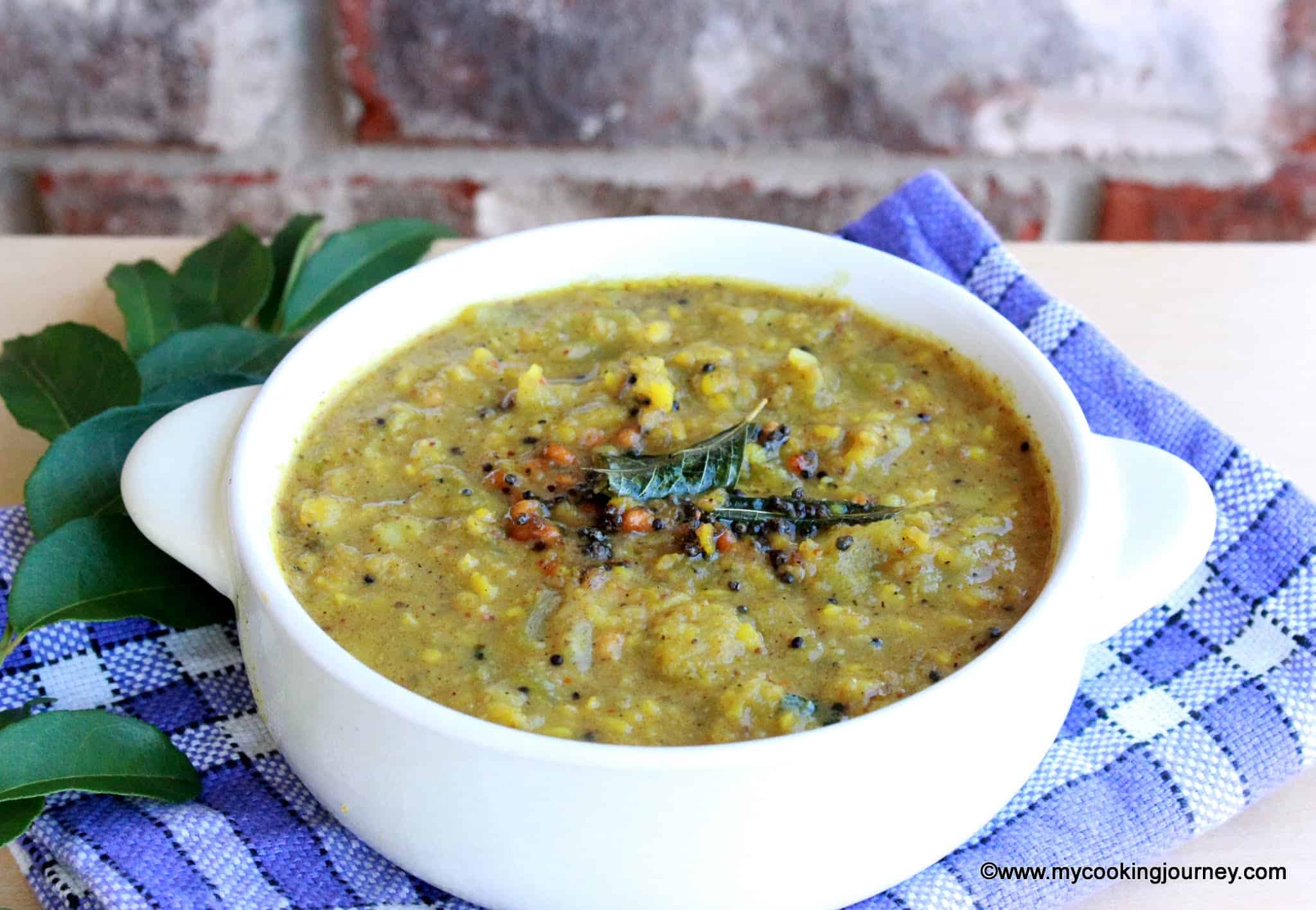 Peerkangai Poricha Kootu – Ridge Gourd Poricha Kootu – Chinese Okra Kootu Peerkangai Poricha Kootu
