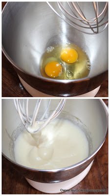 Beating eggs