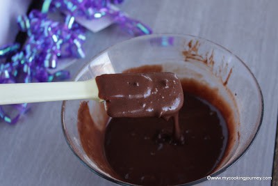 Chocolate batter in a bowl