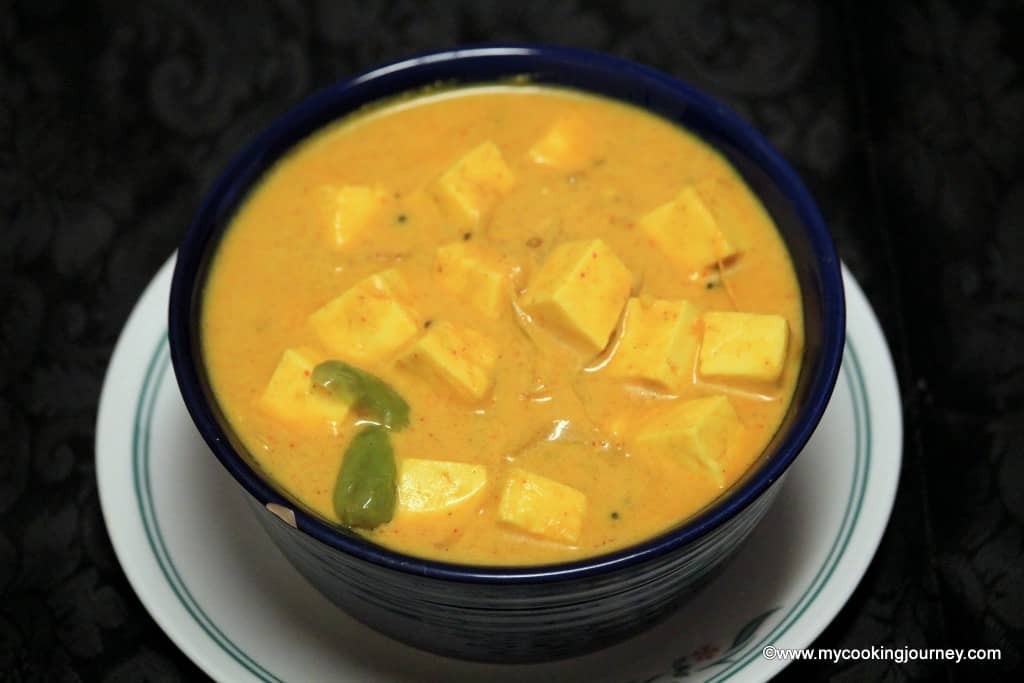 Dahi Paneer in a bowl