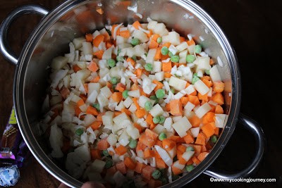 Mixed vegetable for poricha kootu