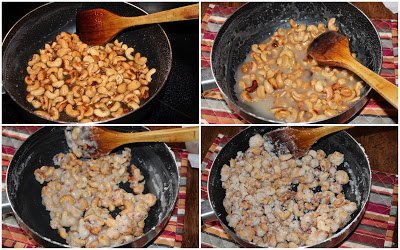  Process shot showing how to make candied cashew nut
