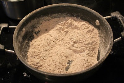 roasting finger millet flour