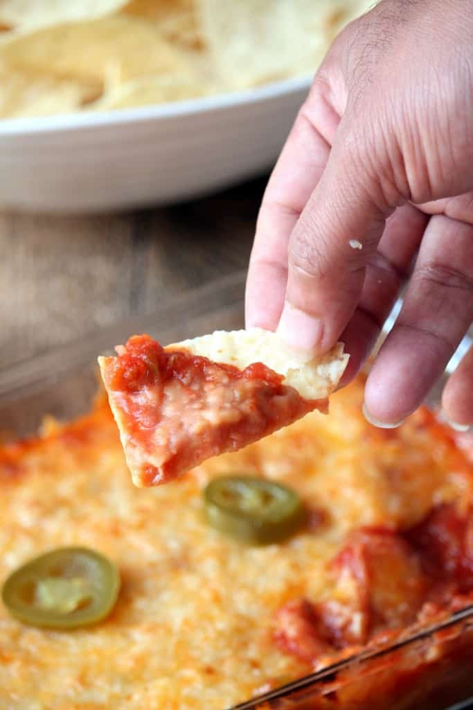 Refried Beans Dip slice