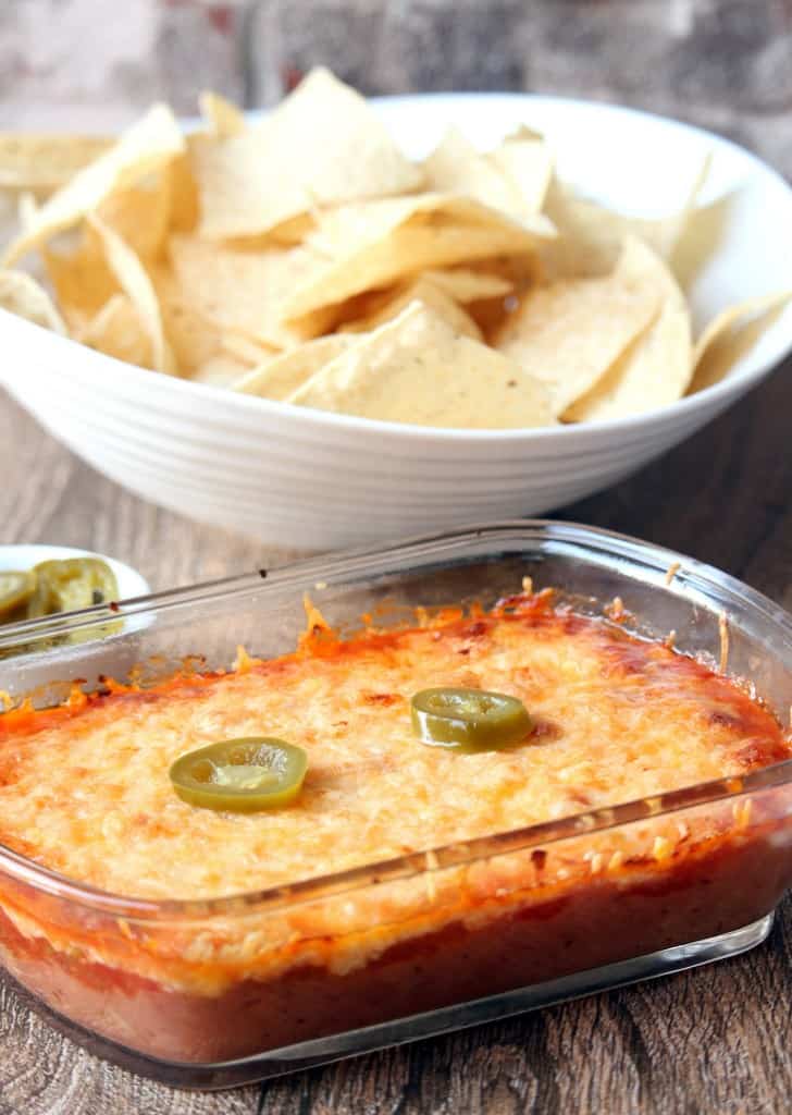 3 Ingredients Bean Dip in a bowl