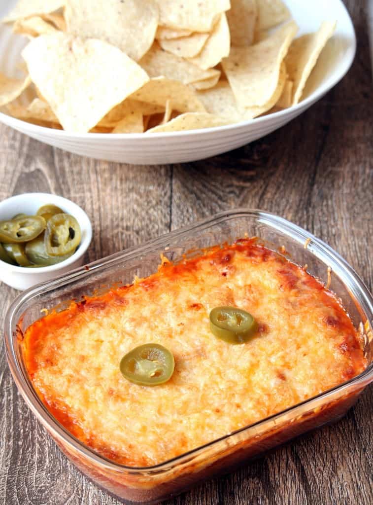 Serve 3 Ingredients Bean Dip with Chips