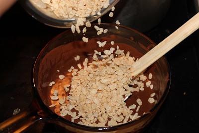 Adding nuts to fudge