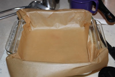 Preparing square pan