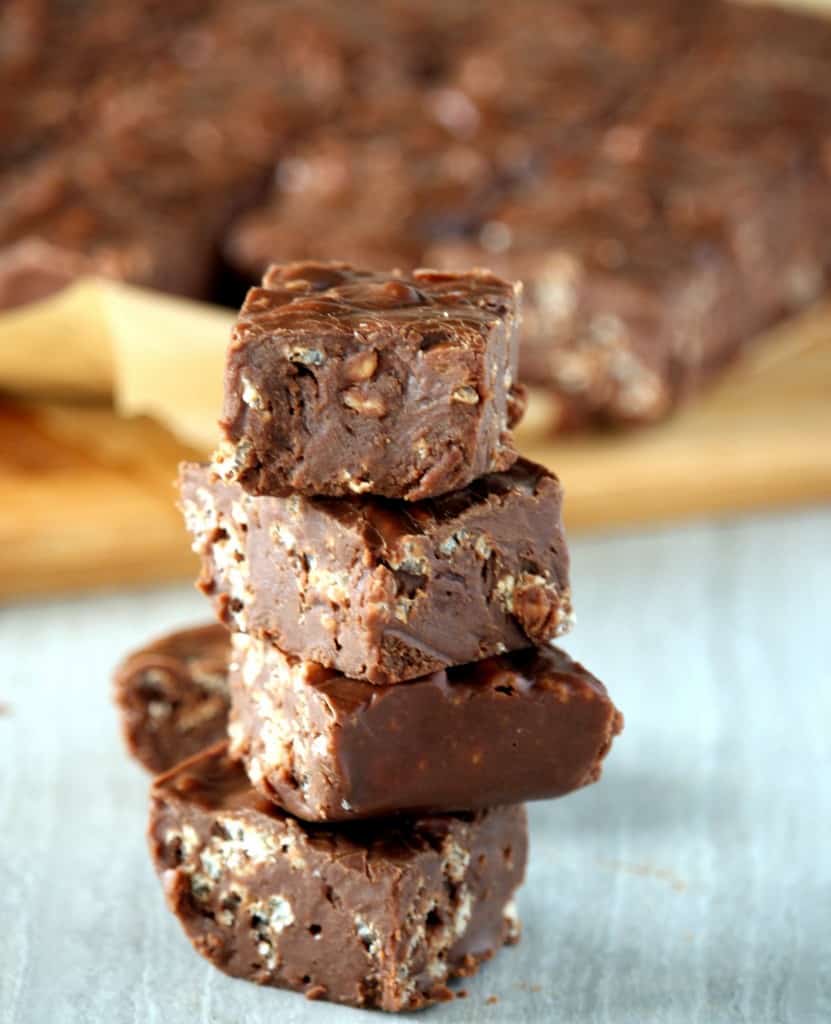 3 Ingredients Chocolate Fudge Crunchy 3 Ingredients Chocolate Fudge