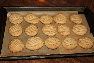 baked cookies on a tray