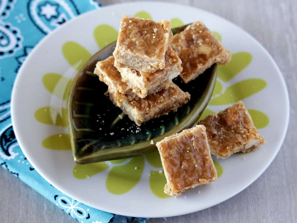 Lauki burfi arranged in a plate