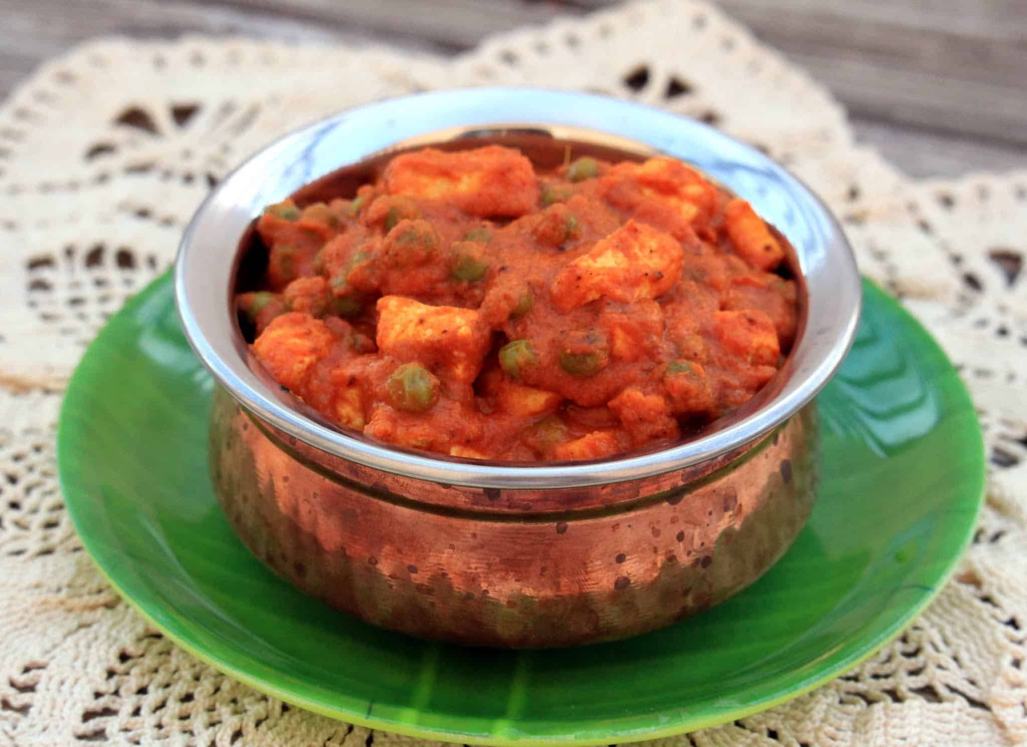 Matar Tofu – Green Peas and Tofu in Smooth gravy Matar Tofu