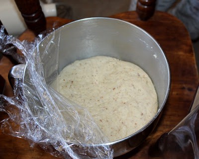 Making dough for rolls