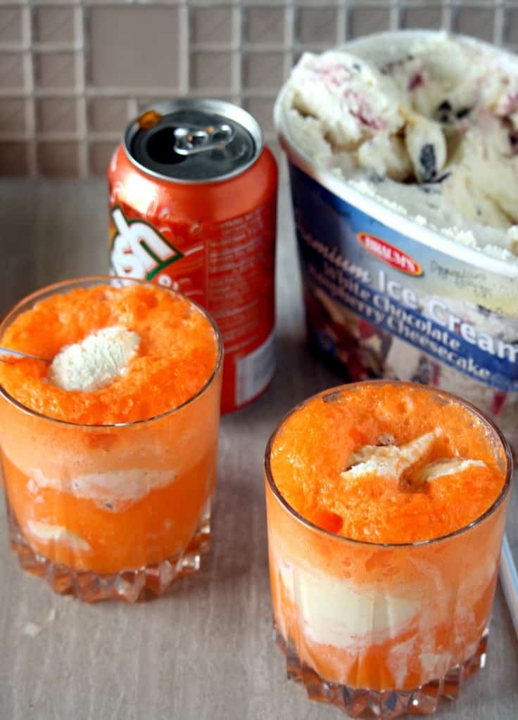 Orange Cream Float  in a Glass
