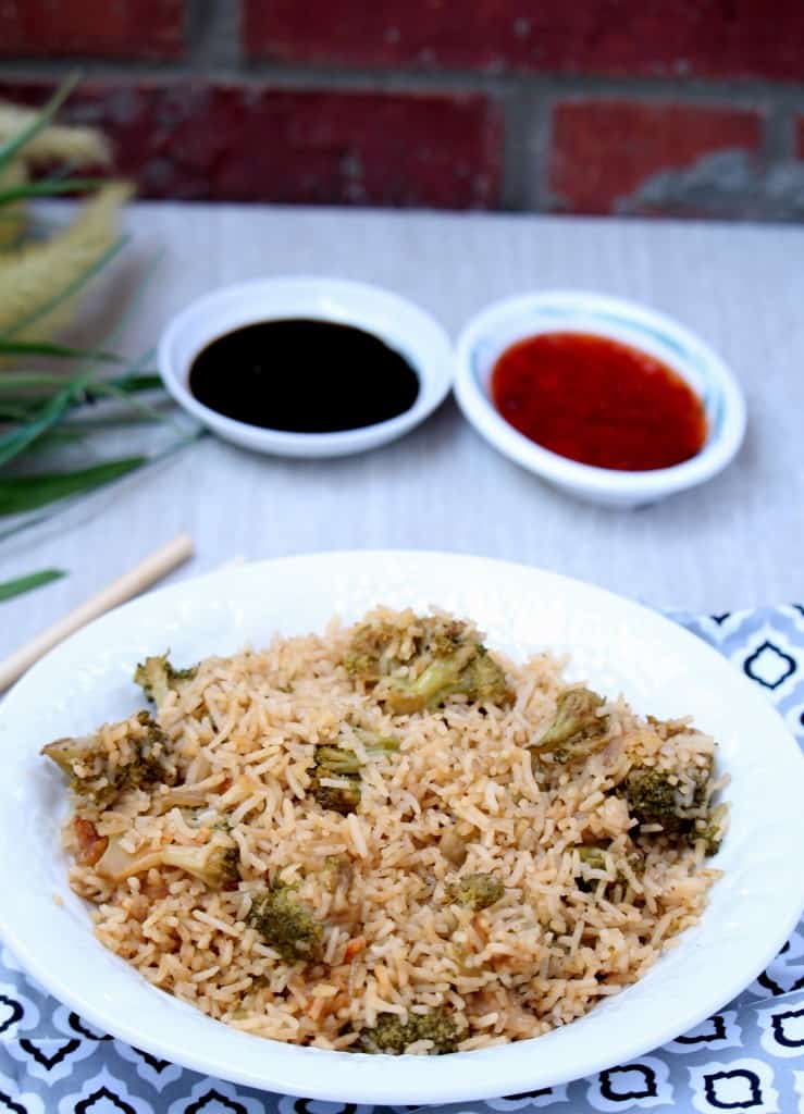 Broccoli Fried Rice is ready and served