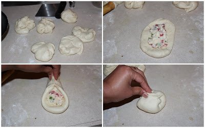 Filling the dough