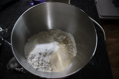 Mixing the ingredients in a Bowl