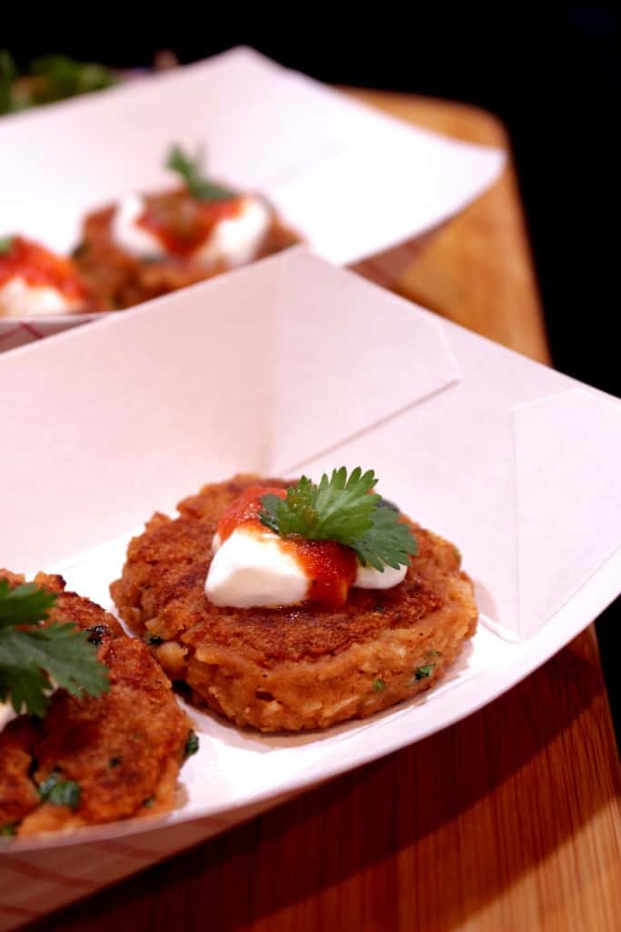 Refried Bean Cakes in a Plate