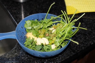 Green vegetables in a bowl