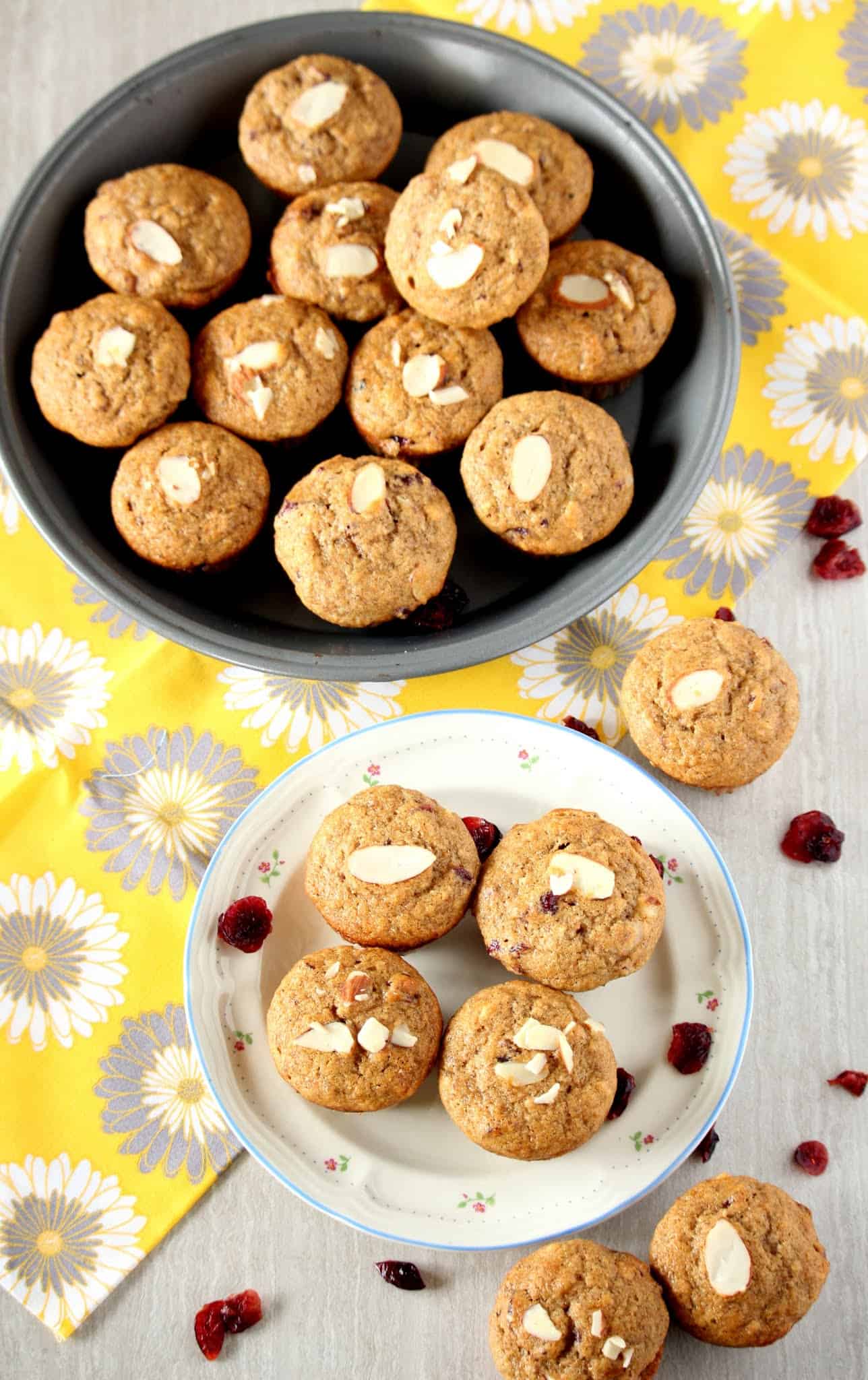 Whole Wheat Banana Cranberry Almond Muffins – Egg less Muffins Whole wheat Banana Cranberry Almond Muffins %%
