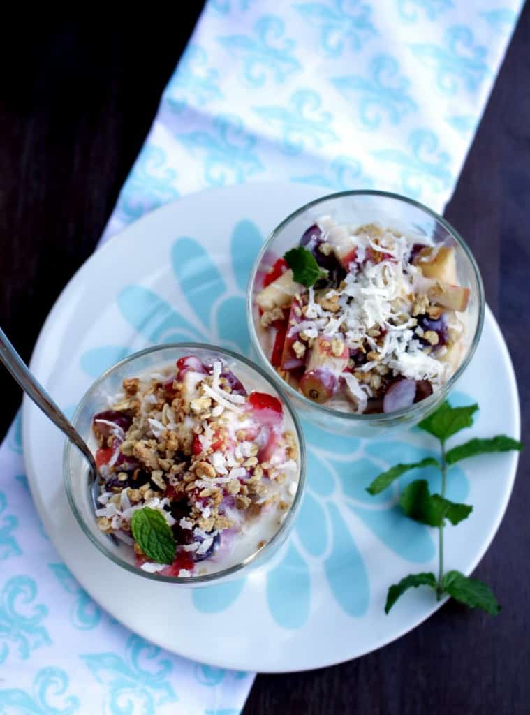 Mexican Fruit Salad in two bowls