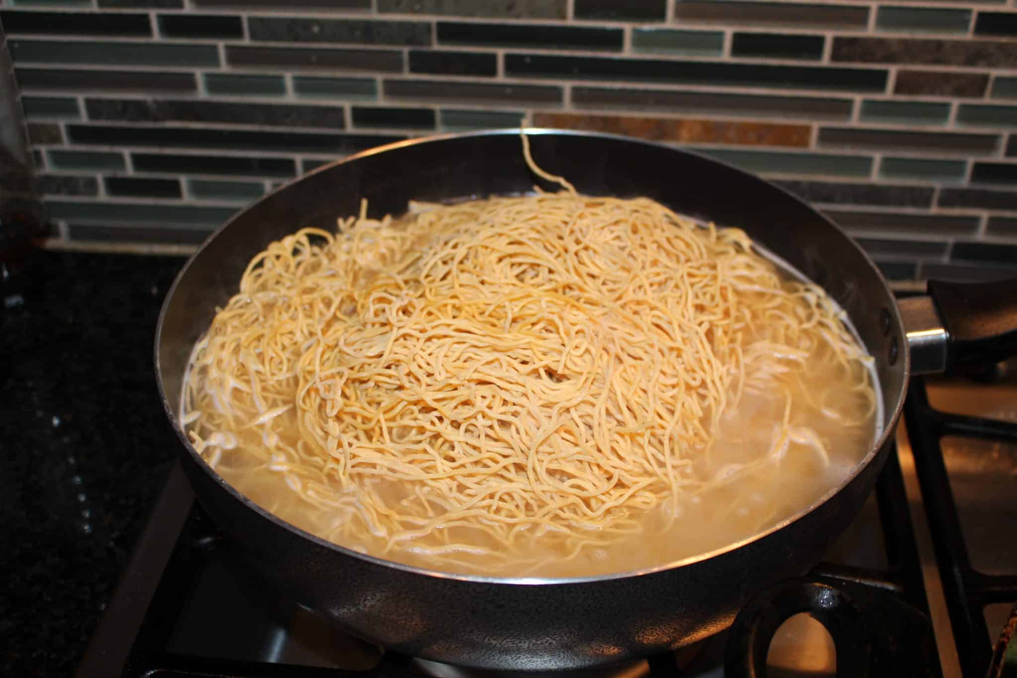 Cooking the Noodles in a Pan