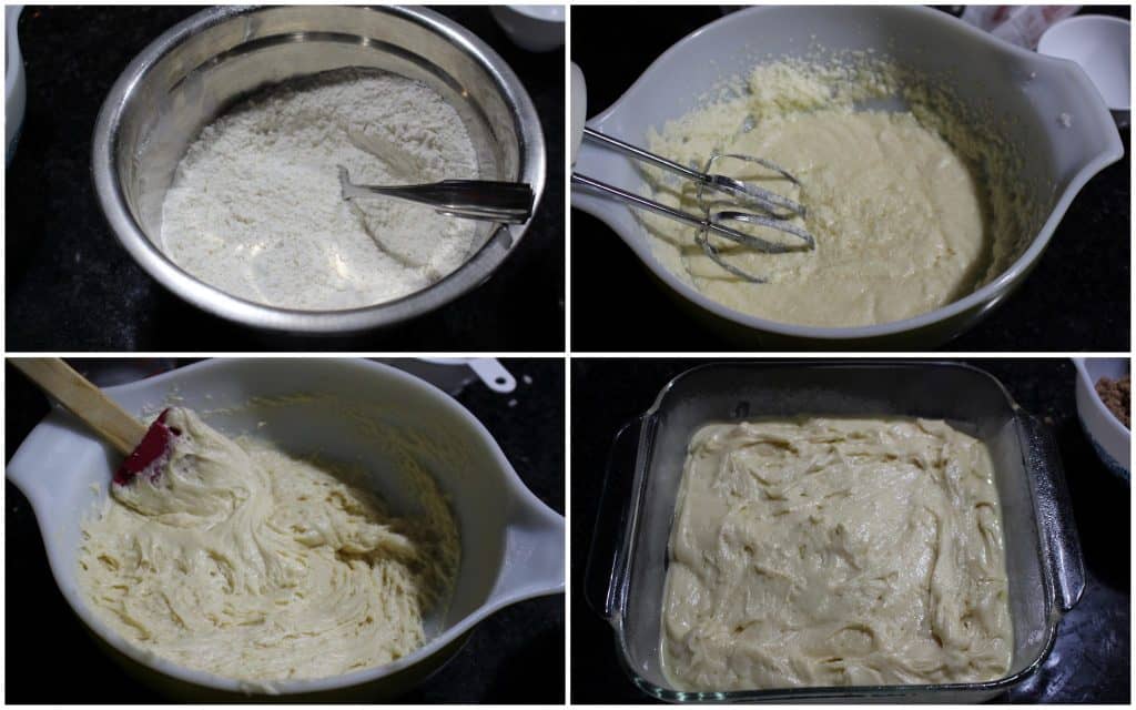 Beating the ingredients and making a batter