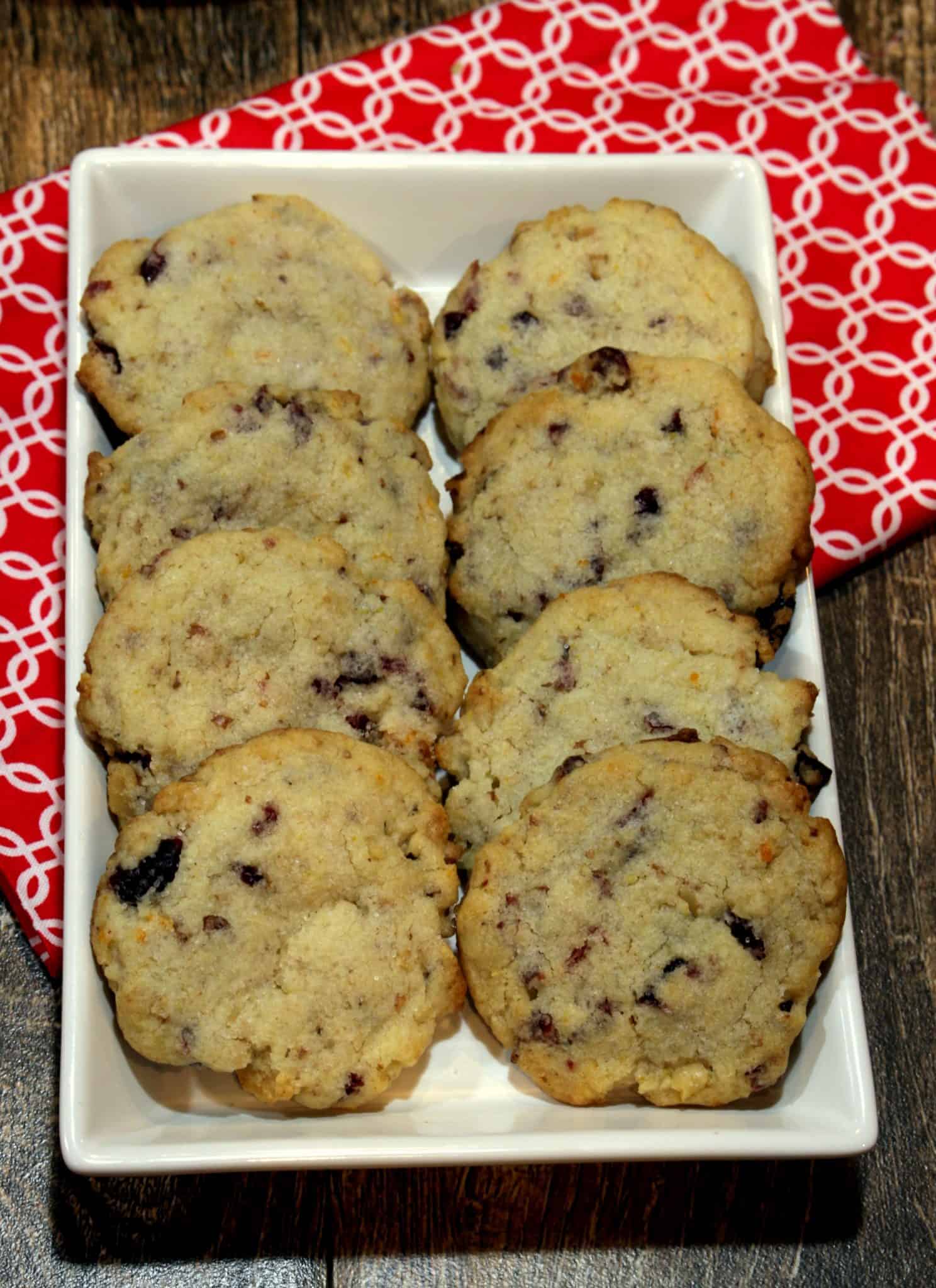 Cranberry Walnut Cookies served in plate