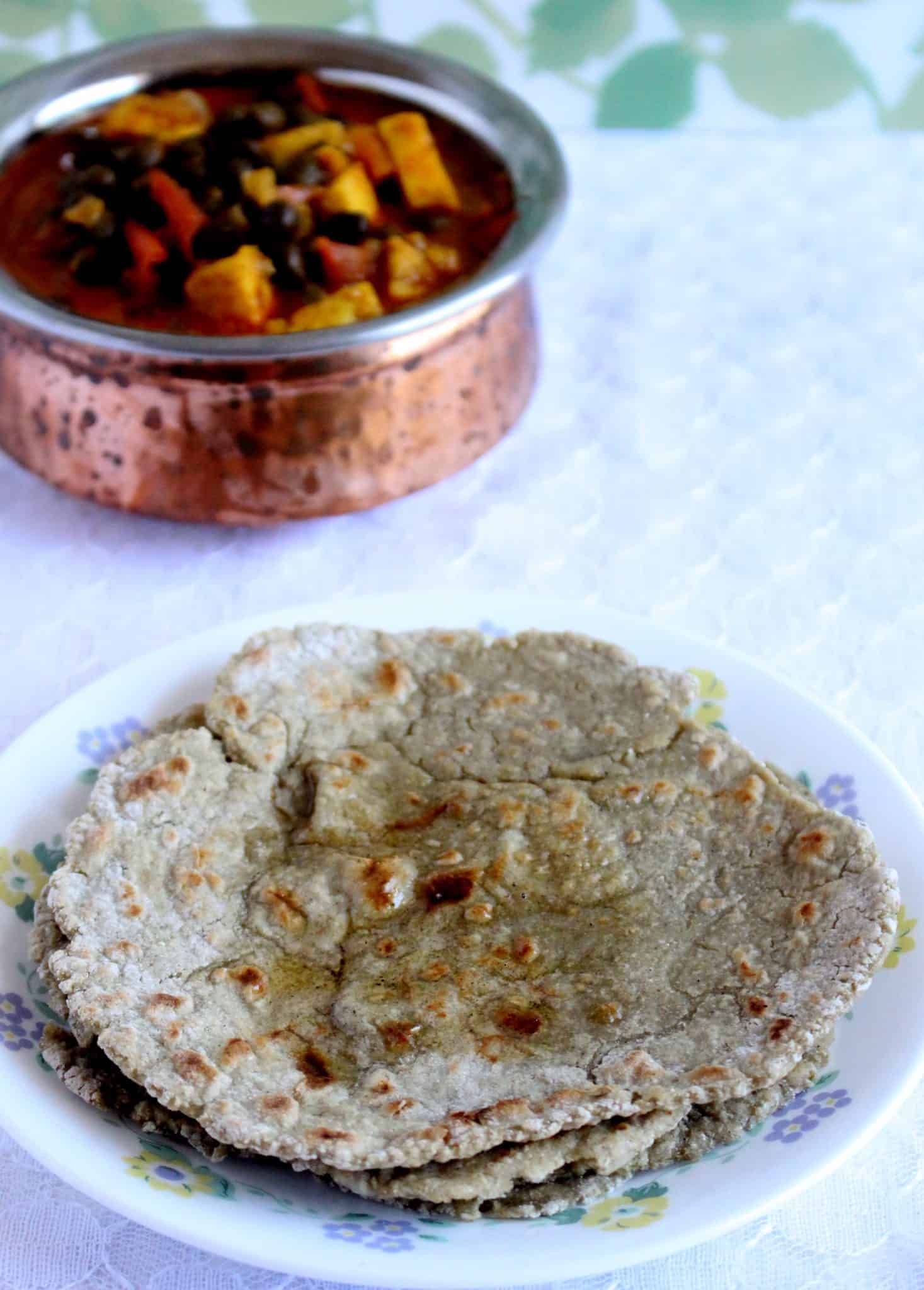 Haryana Bajra Roti - Gluten Free Millet Flatbread is ready and served