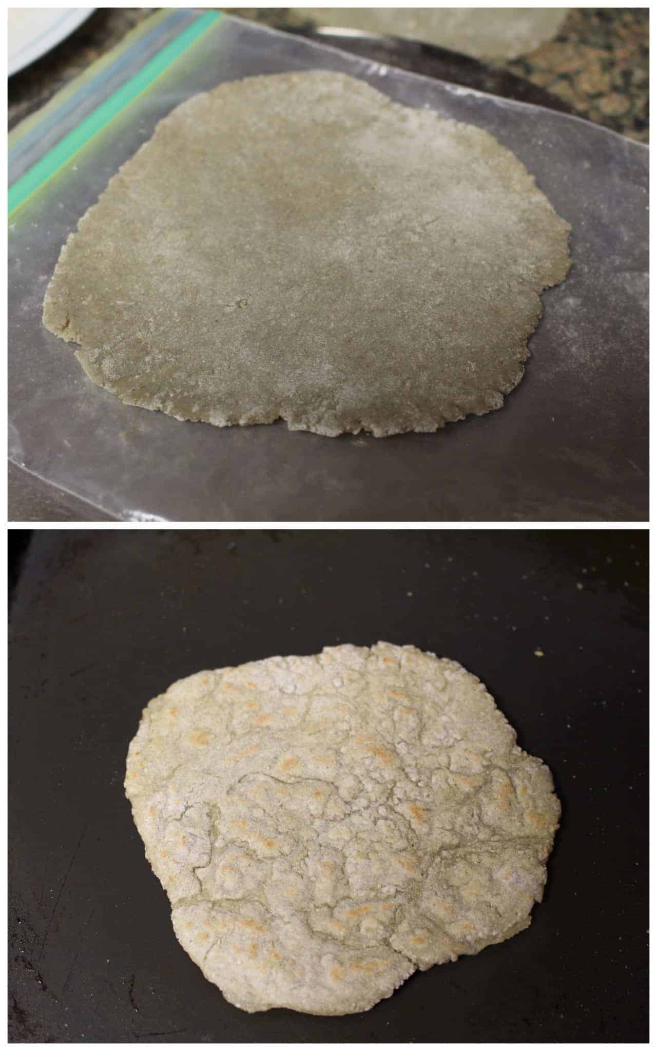 Shaping Bajra roti