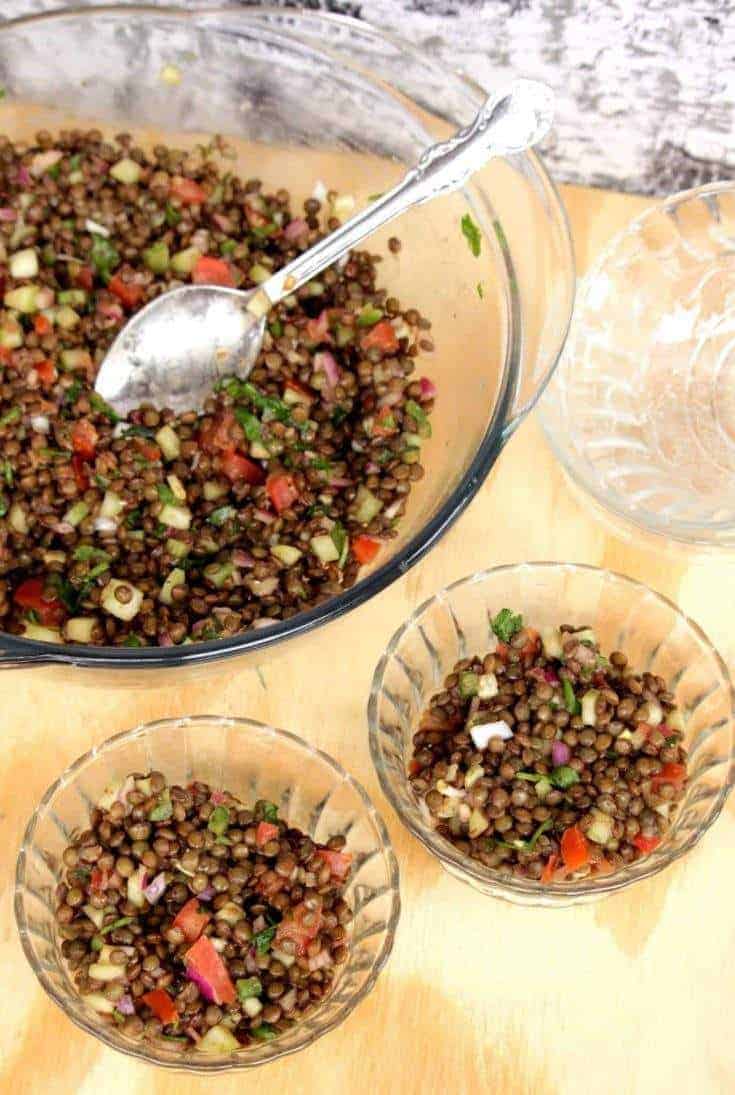 French Green Lentil Salad With Balsamic Vinegar Dressing My Cooking