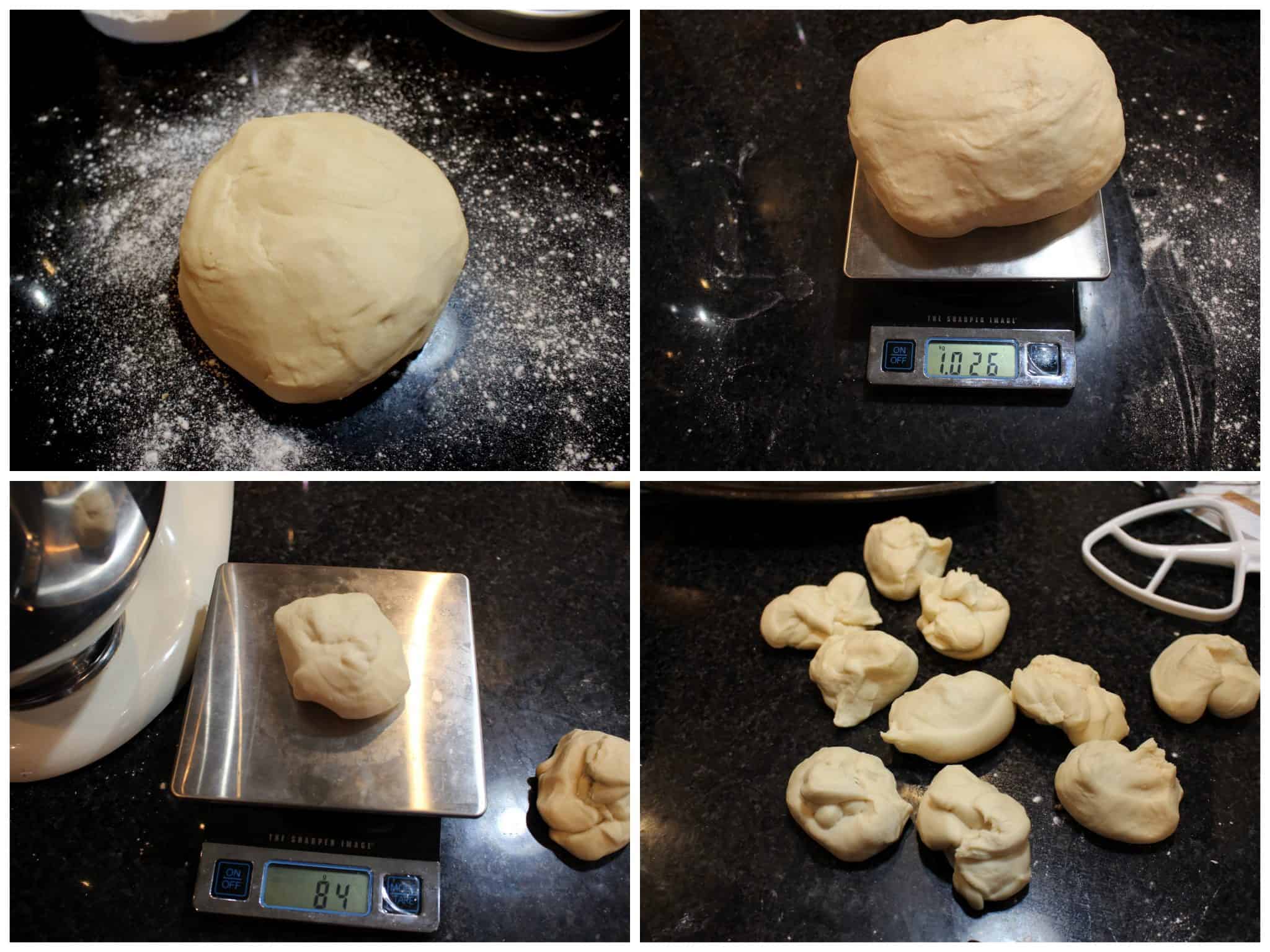 Dividing the dough