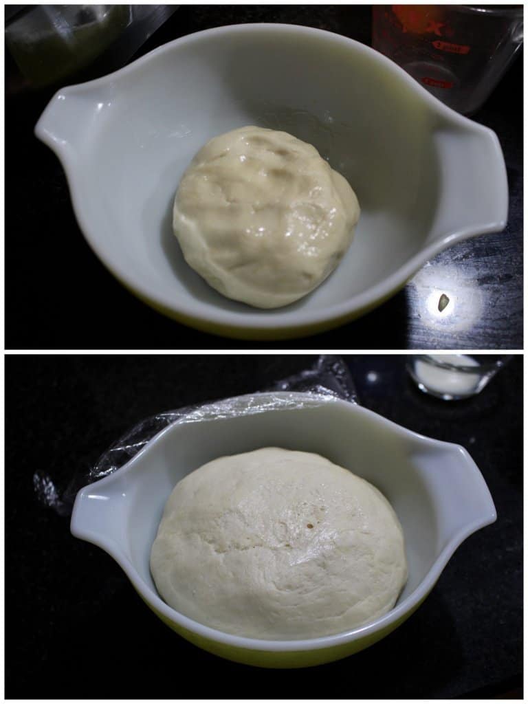 breadstick dough and proved dough