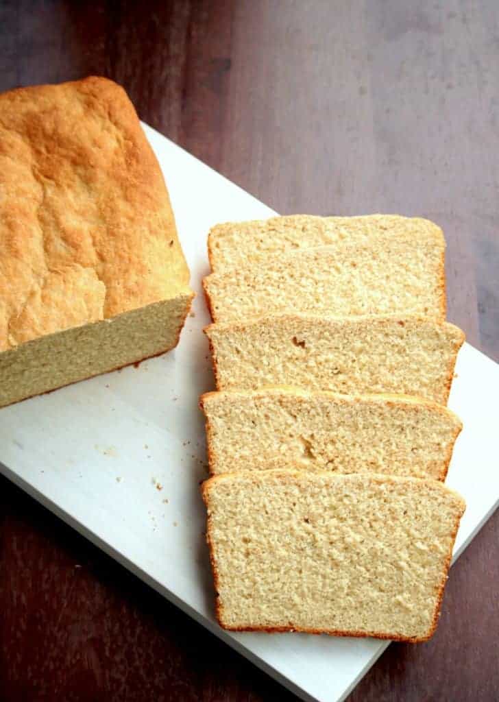 Whole Wheat English Muffin Bread on a board