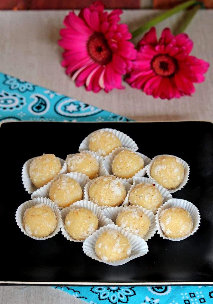 Coconut ladoo is ready to serve